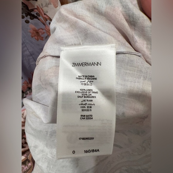 🔥NWT AU0 Zimmermann Wylie Off-The-Shoulder Midi-Dress - Picture 12 of 16